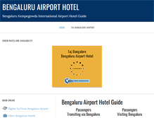 Tablet Screenshot of bengaluruairporthotel.com